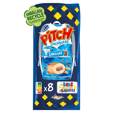 Brioches barre chocolat au lait PITCH x8 - 300g