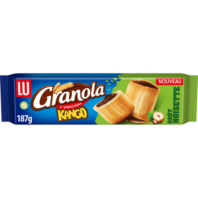 Biscuits fourres goût Chocolat Noisette GRANOLA KANGO LU - Paquet 187g
