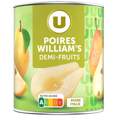 Poires au sirop léger, boîte 4/4 460g