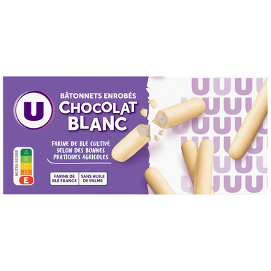 Gâteaux Bâtonnets au chocolat blanc, paquet 150g