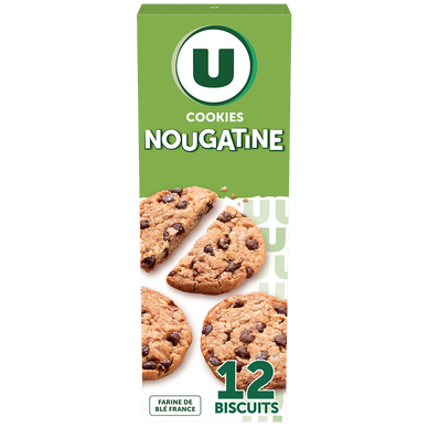 Cookies à la nougatine et pépites de chocolat  étui de 200g