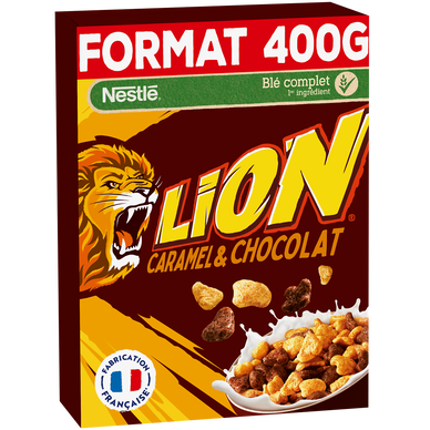 Céréales au caramel et chocolat LION - 400g