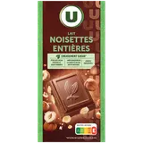 Chocolat au lait et aux noisettes entières  Tablette de 200g