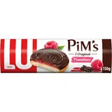 Biscuits génoises nappées framboise chocolat Pim's LU, paquet de 150g
