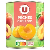 Oreillons de Pêches au sirop léger  boîte de 465g
