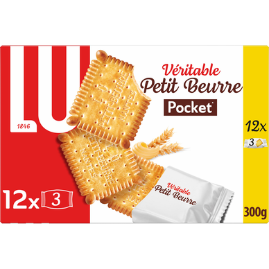 Biscuits Véritable Petit Beurre Pocket LU, paquet de 300g