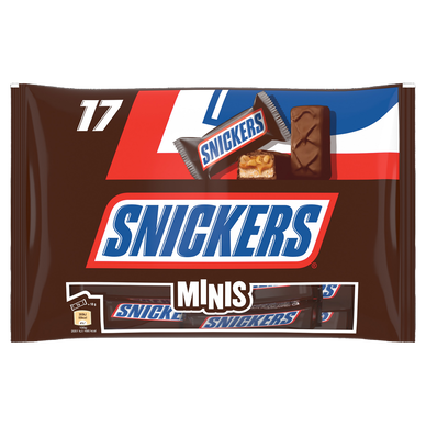 Barres chocolat Caramel cacahuètes Minis SNICKERS 333g