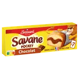 Gâteau marbré SAVANE chocolat lait Pocket BROSSARD X7 210G