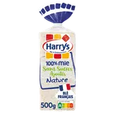 Pain de mie nature 100% mie sans croûte sans sucres ajoutés HARRYS - 500g
