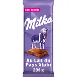 Tablette de chocolat au lait du Pays Alpin MILKA - Maxi Format 200g