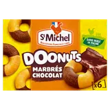 Gâteaux Donuts marbrés chocolat - ST MICHEL - x6 - 180g
