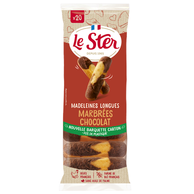 Madeleines longues marbrées au chocolat LE STER  x20 - 250g