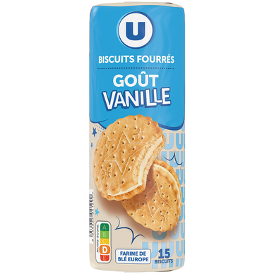 Goûters fourrés ronds vanille  300g