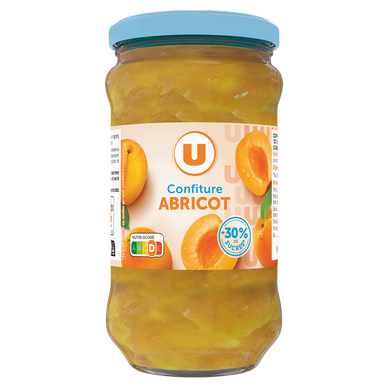Confiture d'abricot allégée  pot de 335g