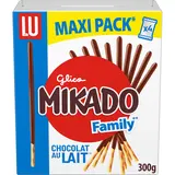 Biscuits nappés chocolat au lait Mikado LU, Format Familial 300g