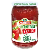 Confiture allégée de fraises ANDROS, 350g