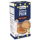 Tartines de pain toasté blé complet PASQUIER x24tr.240g