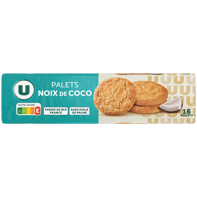 Palets dorés noix de coco  125g
