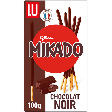 Biscuits chocolat noir MIKADO Lu, paquet 100g