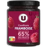 Confiture framboise 65% de fruits, 320g