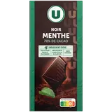 Chocolat noir aromatisé à l'arome nature de menthe 100g