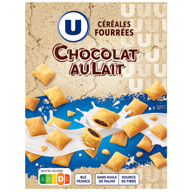 Céréales fourrées au chocolat au lait 375g
