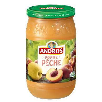 Dessert fruitier pomme pêche ANDROS, 730g