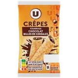 Crêpes fourrées chocolat et céréales U x8 256g