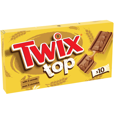 Biscuits Chocolat caramel TWIX x10 210g,carton de 18