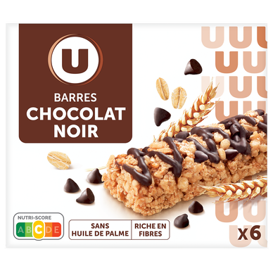 Barre de Céréales riz et blé complet chocolat  x6  -  126g