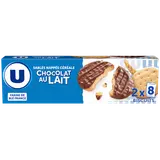 Biscuits Sablés céréales nappés chocolat au lait - étui 200g