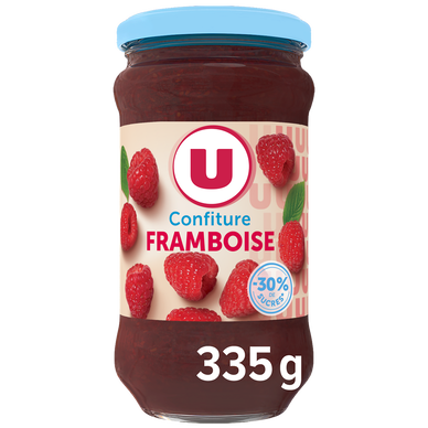 Confiture framboise allégée  pot de 335g