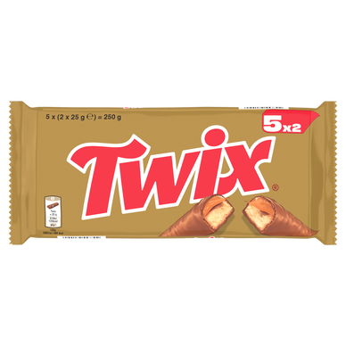 Barres chocolat Biscuit caramel TWIX x5