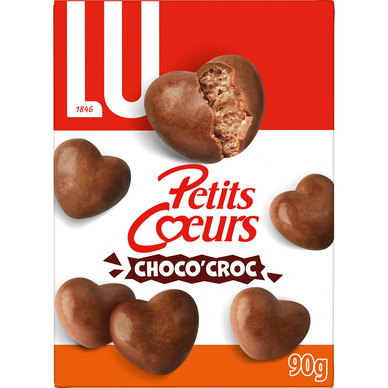 Biscuits céréaliers Chocolat croc, Petits Coeurs, LU, 90g