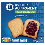 Biscottes très pauvre en sel  x36, 300g