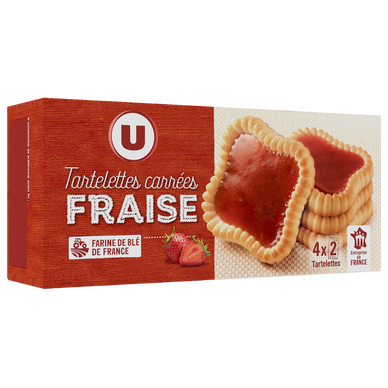 Tartelettes carrées à la fraise  127g