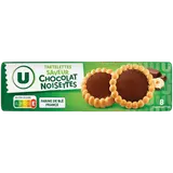 Tartelettes rondes saveur chocolat noisettes, x8, 150g