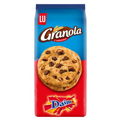Cookies aux gros éclats de chocolat et de daim GRANOLA LU, 184g