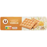 Gaufrettes fourrées saveur vanille  paquet de 110g