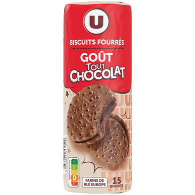 Gâteaux Fourrés ronds goût tout chocolat 300g