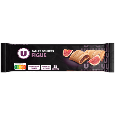 Biscuits sablés fourrés à la figue - x15 - Paquet de 165g