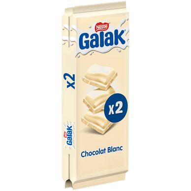Chocolat blanc GALAK - 2 tablettes de 100g