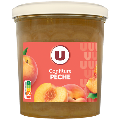 Confiture de pêche 50% de fruits  pot de 370g