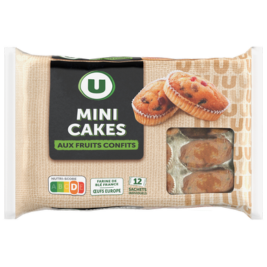 Mini cakes aux fruits confits  x12  -  450g