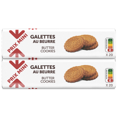 Biscuits Galettes au beurre PRIX MINI - paquet 2x125g