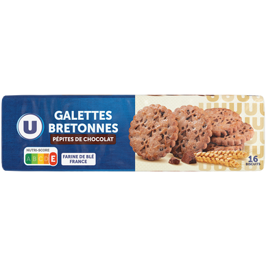 Biscuits Galettes bretonnes aux pépites de chocolat 130g
