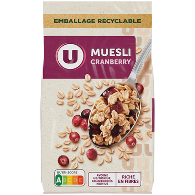 Céréales Müesli cranberry, 400g