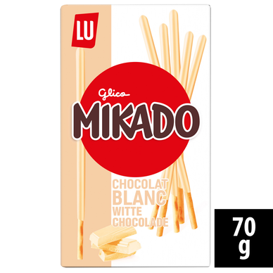Biscuits nappés au chocolat blanc MIKADO Lu - Paquet 70g