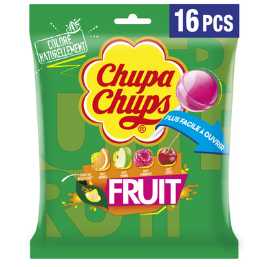 Sucettes aux goûts de fruits CHUPA CHUPS, 192g