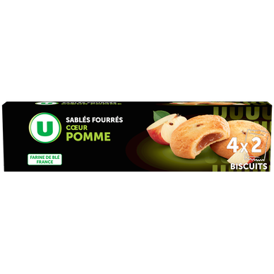 Biscuits Sablés fourrés coeur pomme, 100g